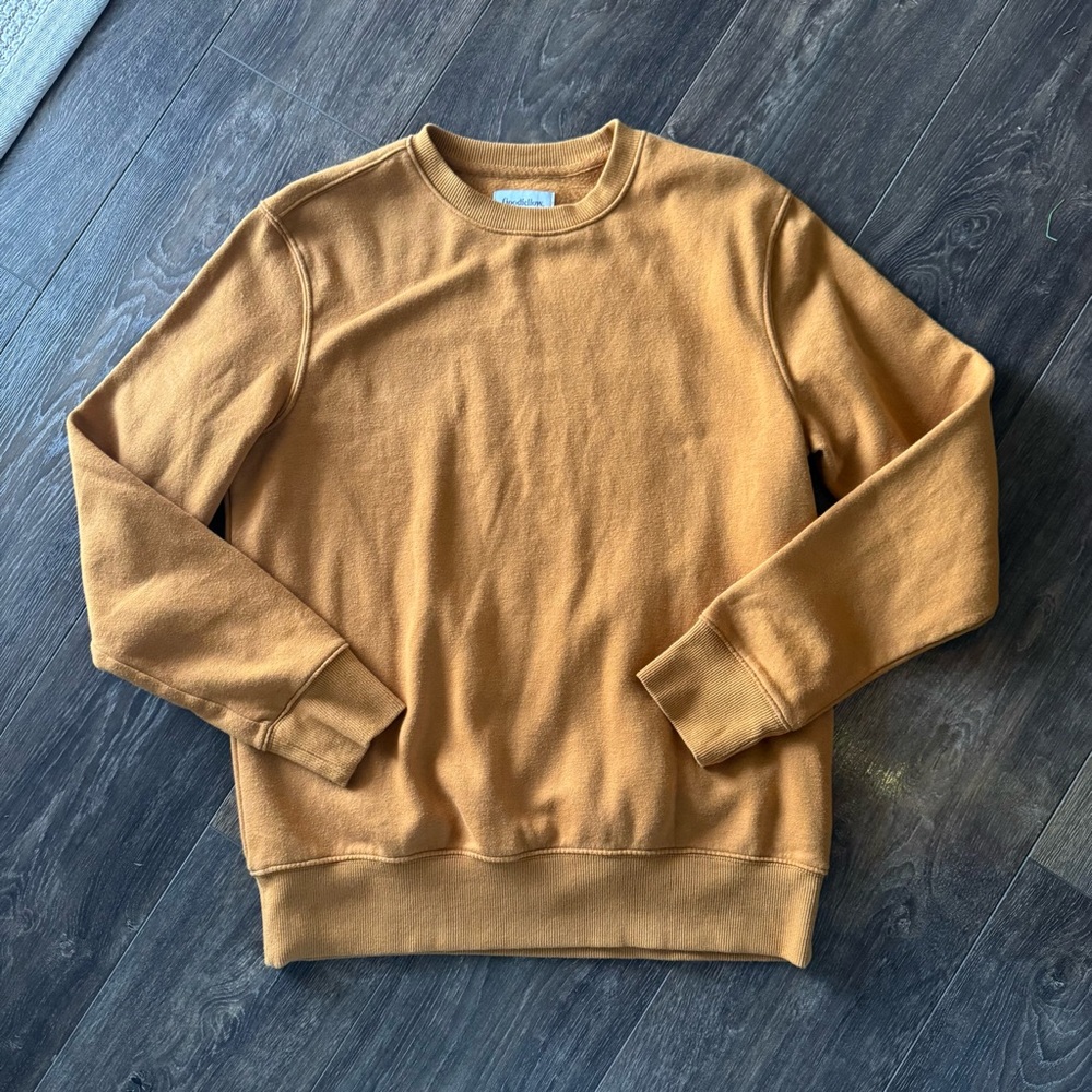 Men’s Pullover Sweatshirt Crewneck Goodfellow & Co Mustard Yellow Size M - Picture 2 of 8